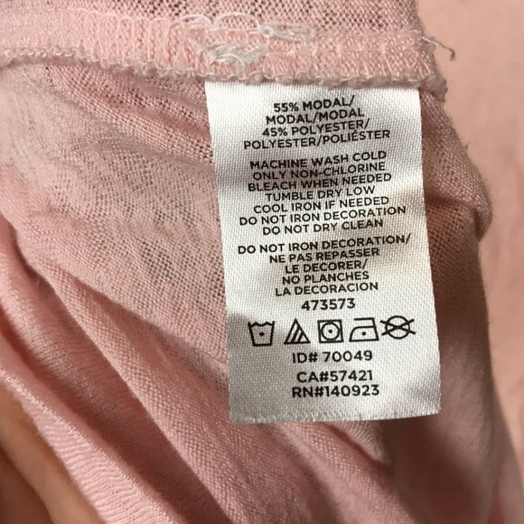 LOFT Sweater XS Solid Pink V Neck Slub Knit Semi Sheer Career Casual 7/8 Sleeve - Picture 8 of 11